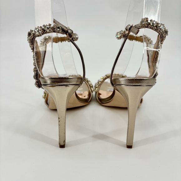 Badgley Mischka Galia Open Toe 4” Heels Size 6.5 - Picture 7 of 15